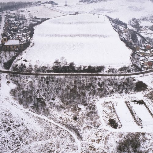 Aerial view of the hillfort. 