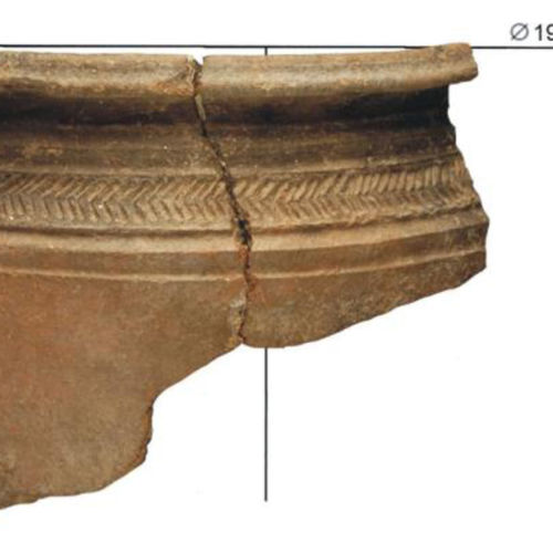 Fragment of the so-called Zabrušany pottery type. 