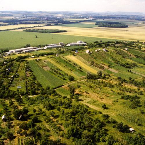 Aerial view of the hillfort from the south-east.