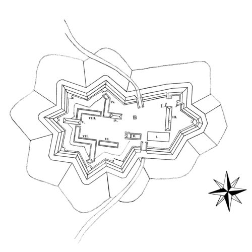 Plan of the military fortress from 1838.