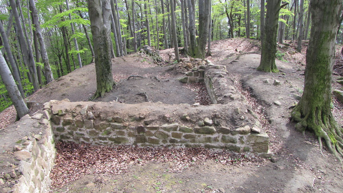 View of the residential building in the castle. 