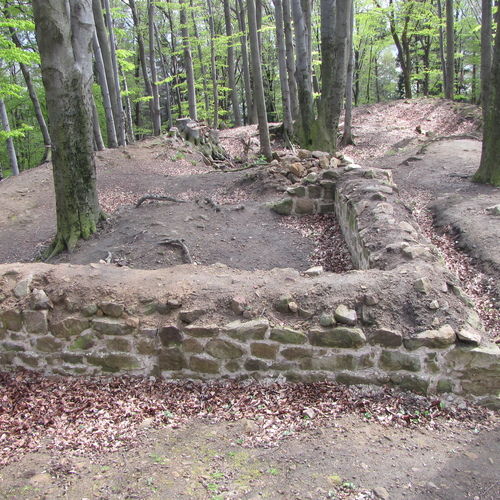 View of the residential building in the castle. 