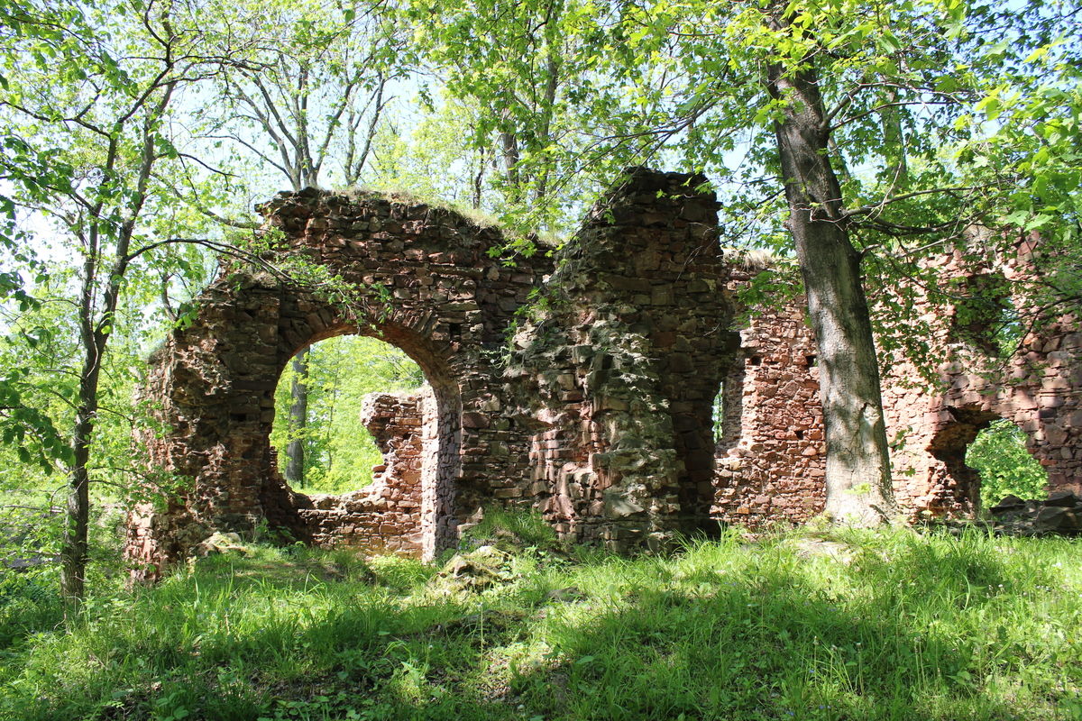 Remains of the Renaissance residential building form the north-east.