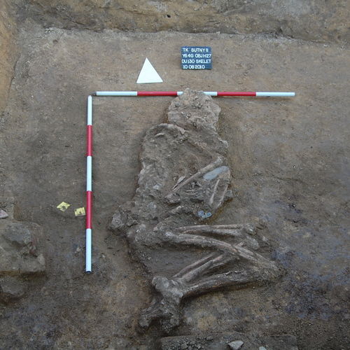 Chamber tomb with the skeletal remains of a man from the Eneolithic Bell Beaker culture.