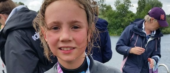 Leane Beukes after her open water swim