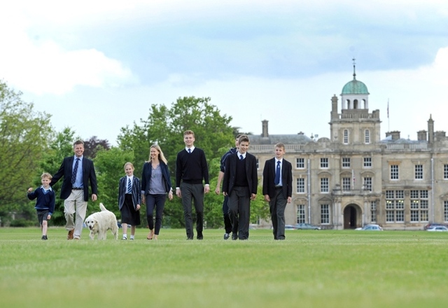 Culford's Head of Sixth Form with his family and pupils
