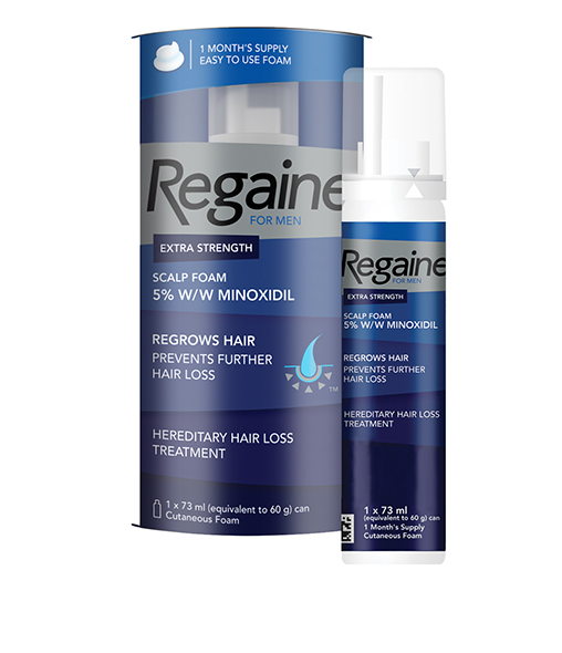 REGAINE® for Men Extra Strength Scalp Foam 5% w/w Cutaneous Foam REGAINE® for Men Extra Strength Scalp Foam 5% w/w Cutaneous Foam