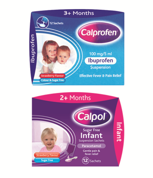 CALPOL® Infant Suspension sachets or CALPROFEN® Ibuprofen Suspension sachets CALPOL® Infant Suspension sachets or CALPROFEN® Ibuprofen Suspension sachets