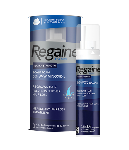 REGAINE® for Men Extra Strength Scalp Foam 5% w/w Cutaneous Foam REGAINE® for Men Extra Strength Scalp Foam 5% w/w Cutaneous Foam