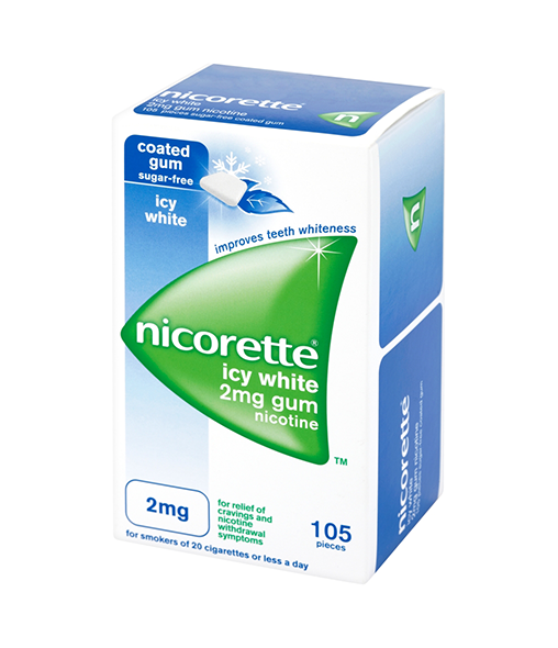 NICORETTE® Icy White 2mg gum (105s) NICORETTE® Icy White 2mg gum (105s)