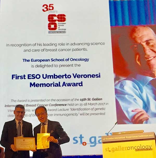 Giuseppe Curigliano - First ESo Umberto Veronesi Memorial Award