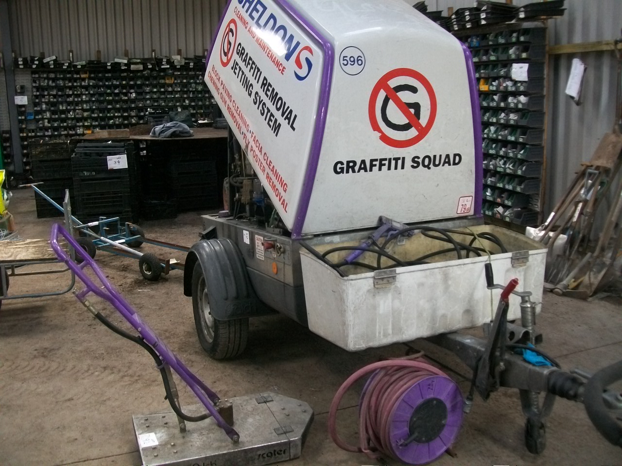 2003 Falch model H11602 trailer mounted HIGH PRESSURE WASHER with