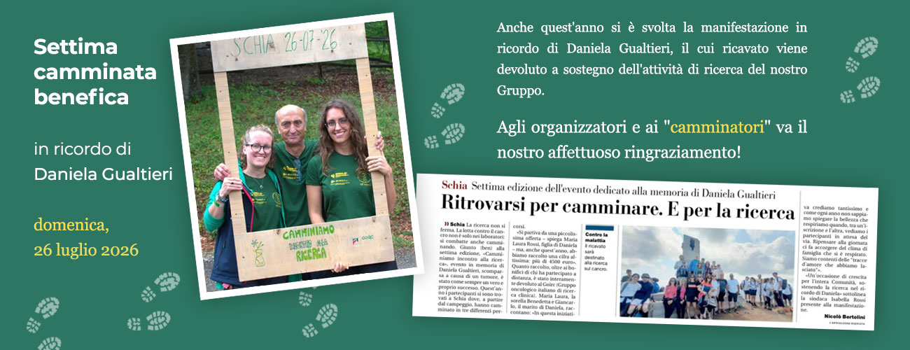Settima camminata benefica in ricordo di Daniela Gualtieri - domenica,26 luglio 2026