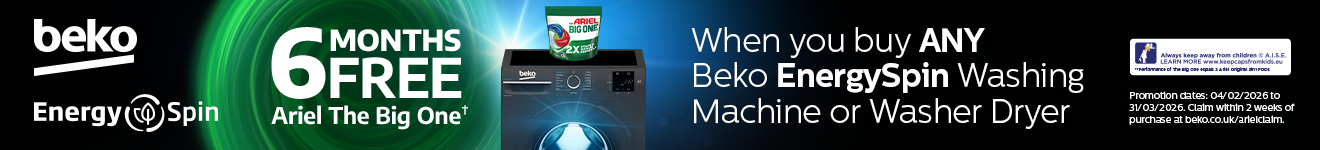 Beko - 6 Months Free Ariel Pods with Selected Laundry - 31.03.2026