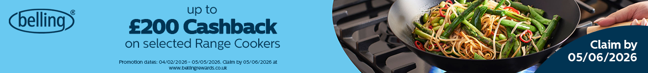 Belling - Up to �200 Cashback on Selected Cookers and Range Cookers - 05.05.2026