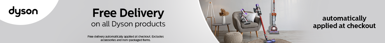 Dyson - Free Delivery on all Dyson products - Ongoing