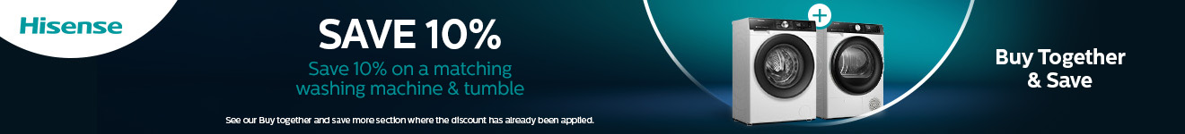 Hisense - 10% Discount when Purchasing a Matching Washing Machine and Tumble Dryer - Ongoing
