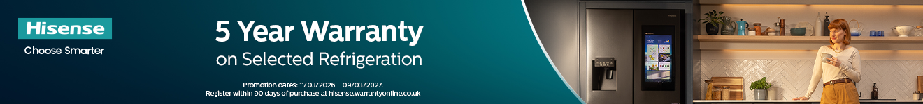 Hisense - 5 Year Warranty on Selected Refrigeration Appliances - 09.03.2027