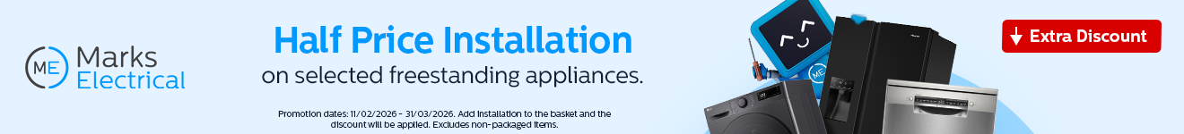 ME - Half Price Installation on Selected Appliances - 31.03.2026