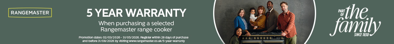 Rangemaster - 5 Year Warranty on Selected Range Cookers - 31.05.2026