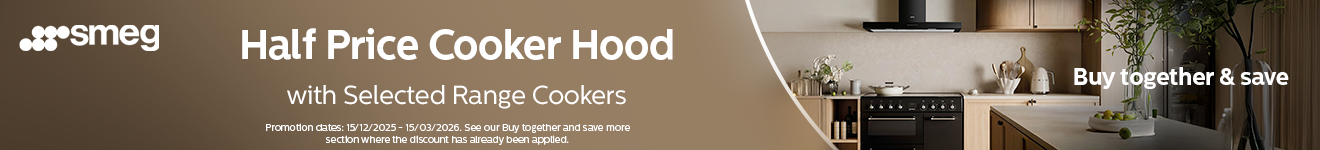 Smeg - Half Price Cooker Hood WBW Selected Range Cookers - 15.03.2026