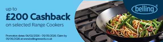 [HP]Belling - Up to ?200 Cashback on Selected Cookers and Range Cookers - 05.05.2026