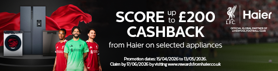 [HP]Haier - Up to ?200 Cashback with Selected Appliances - 13.05.2026