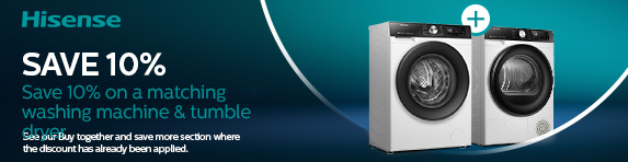 Hisense - 10% Discount when Purchasing a Matching Washing Machine and Tumble Dryer - Ongoing
