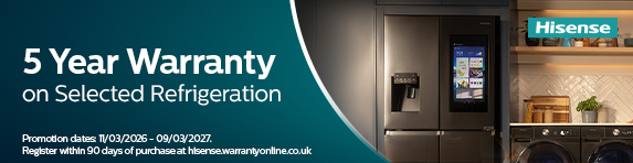Hisense - 5 Year Warranty on Selected Refrigeration Appliances - 09.03.2027