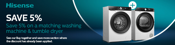 Hisense - 5% Discount when Purchasing a Matching Washing Machine and Tumble Dryer - Ongoing