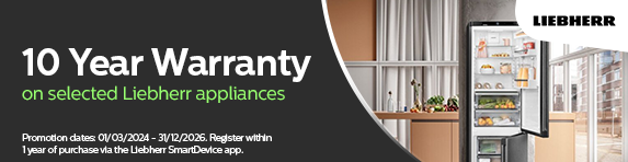 Liebherr - 10 Year Guarantee on Selected Appliances - 31.12.2026