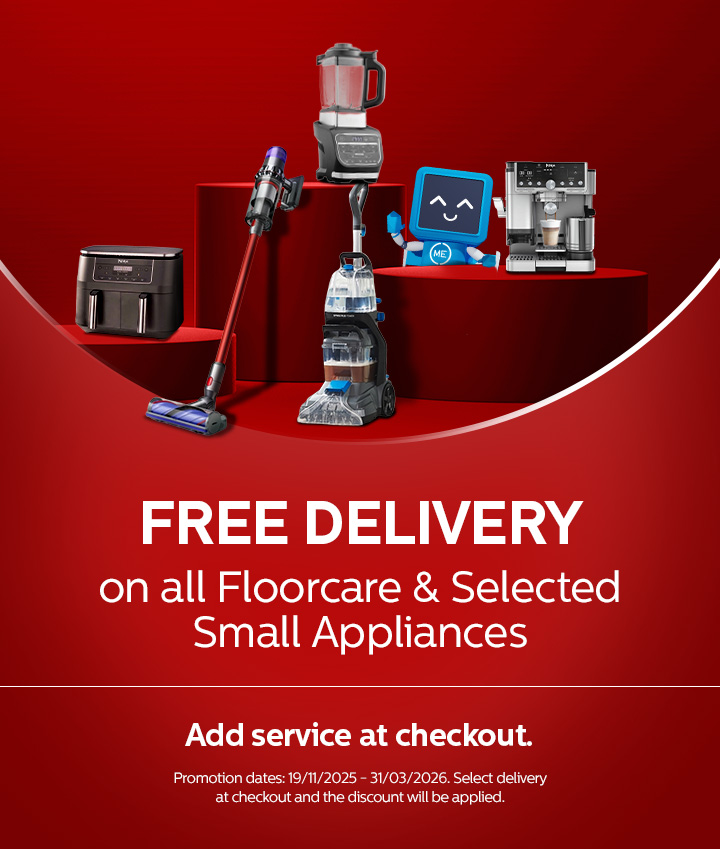 ME - Free Delivery on all Floorcare and Selected Small Appliances - 31.03.2026