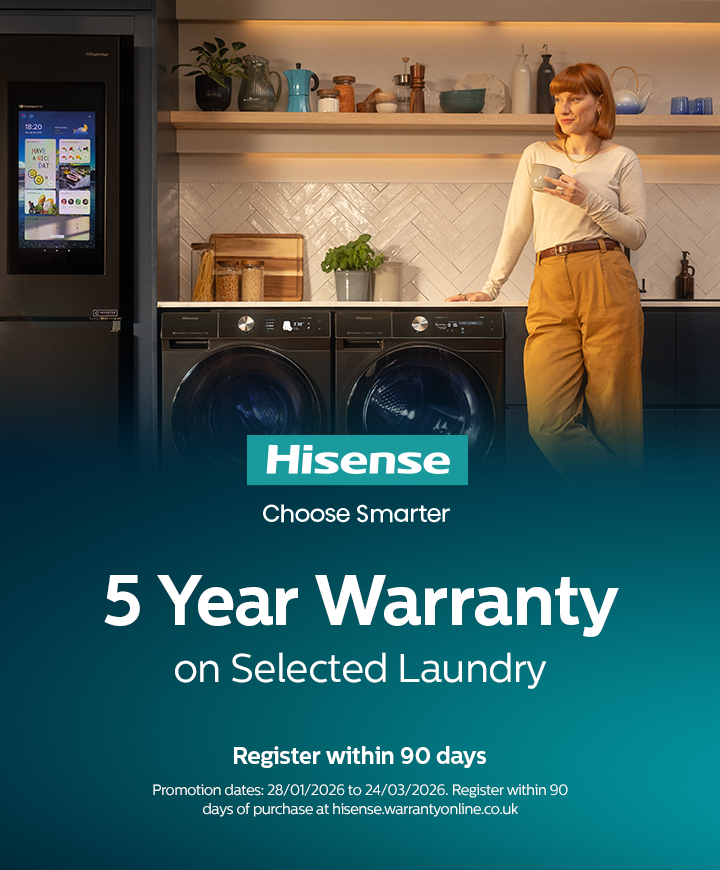 Hisense - 5 Year Warranty on Selected Laundry - 24.03.2026