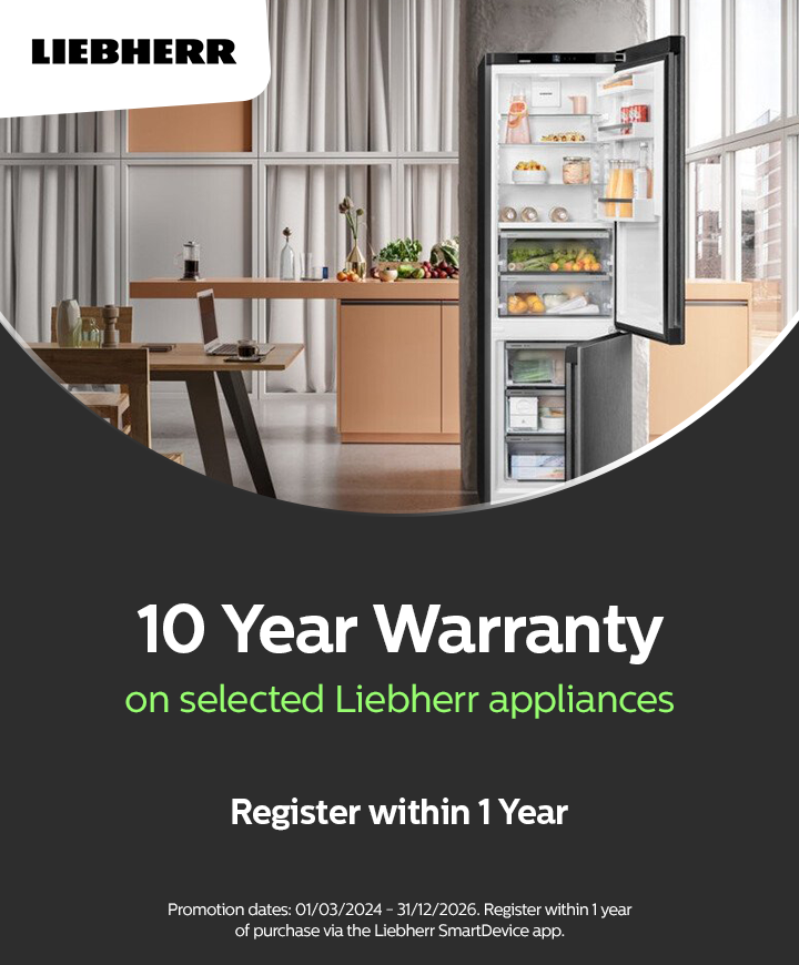 Liebherr - 10 Year Guarantee on Selected Appliances - 31.12.2026