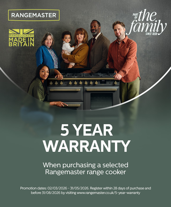 Rangemaster - 5 Year Warranty on Selected Range Cookers - 31.05.2026