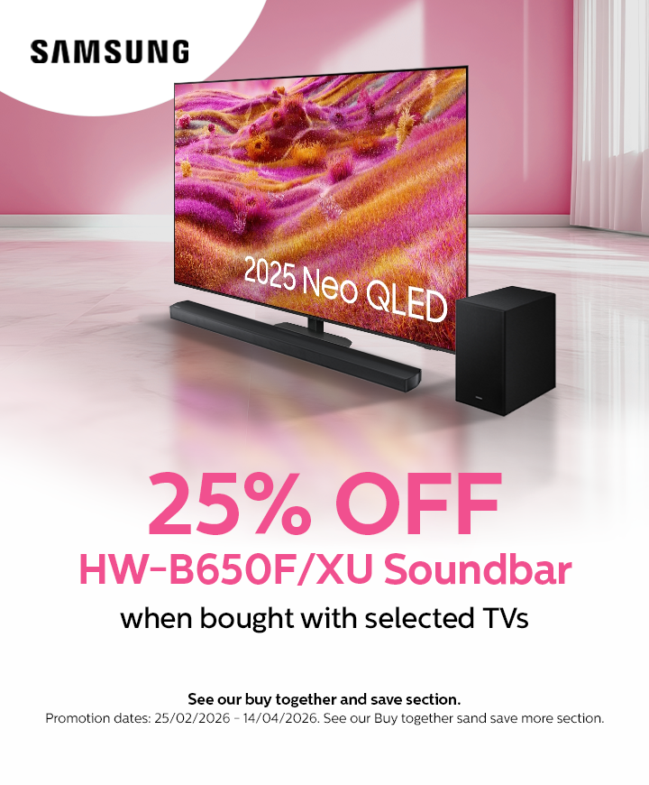 Samsung - 25% Off HW-B650F/XU When Bought With Selected TVs - 14.04.2026