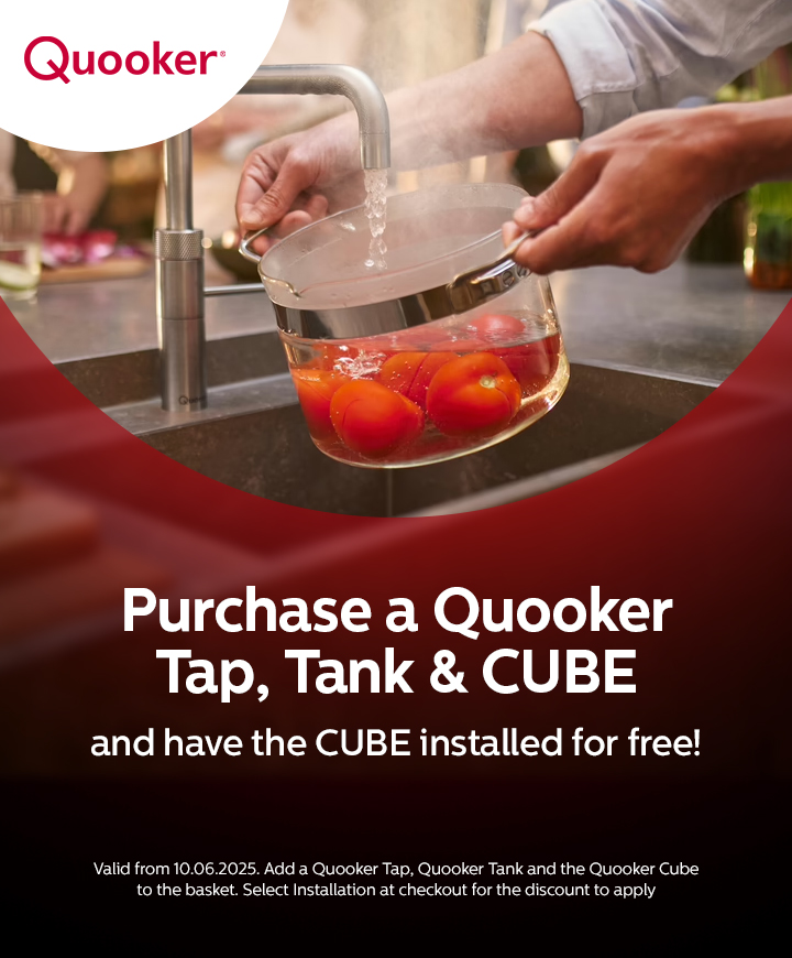 Quooker - Purchase a Quooker Tap, Tank & CUBE and get the CUBE Install Free - Ongoing