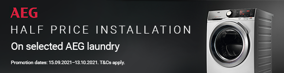 AEG - Half Price Installation on Laundry - 13.10.2021
