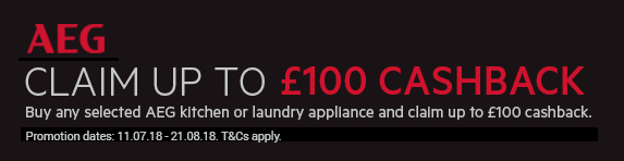AEG Cashback Rewards Summer Promotion 11.07-21.08.2018
