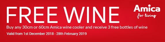 Amica Free Wine Promotion 01.12.2018 - 28.02.2019