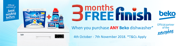 Beko Free Finish with Dishwashers 04.10.2018 - 07.11.2018