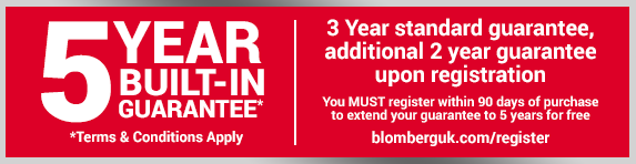 Blomberg 5 Year Warranty - 31.12.2019
