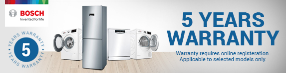 Bosch 5 Year Warranty 01.04.2019 - 31.03.2020