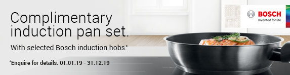 Bosch Complimentary Induction Pan Set Promotion 01.01.2019 - 31.12.2019