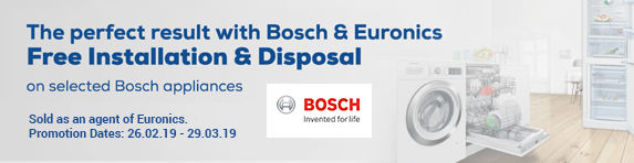 Bosch Free Installation and Disposal 26.02.2019 - 29.03.2019