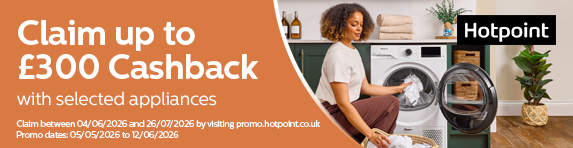 [HP]Hotpoint - Up to �300 Cashback with Selected Appliances - 12.06.2026