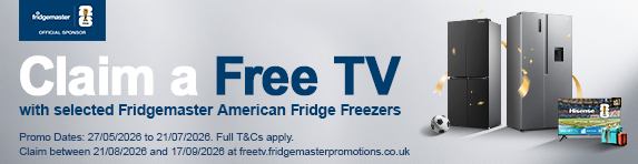 [HP]Fridgemaster - Claim a Free TV with Selected American Fridge Freezers - 21.07.2026