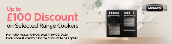 Leisure - Up to ?100 discount on selected Range Cookers - 30.06.2026