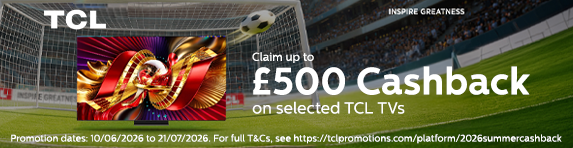 [HP]TCL - Claim up to �500 Cashback on Selected TVs - 21.07.2026