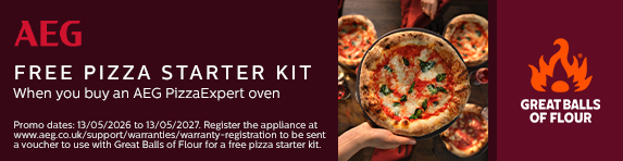 AEG - Free Pizza Starter Kit with the GX7PB63FSB PizzaExpert Oven - 13.05.2027